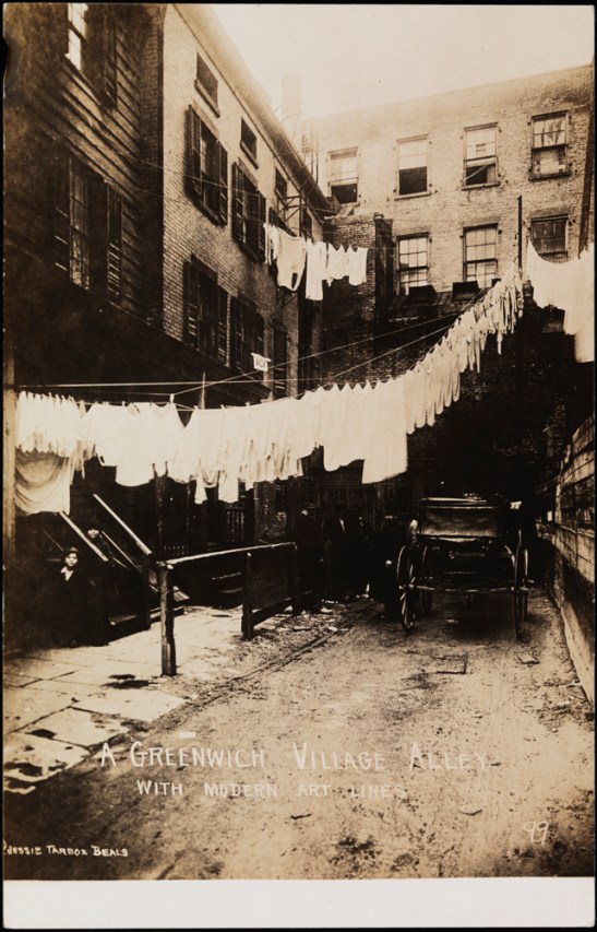 Greenwich Village Alley with Modern Art Lines