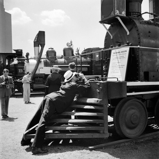 Wurts Bros., Photographers shooting the train exhibition at the World’s Fair, 1939. Museum of the City of New York, X2010.7.1.14980.