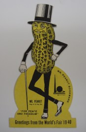 Mr. Peanut Bookmark, 1939, in the 1939-1940 New York World's Fair Collection. Museum of the City of New York.