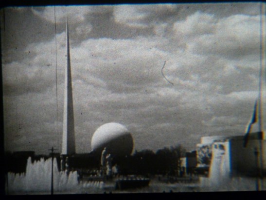 Screen capture from a 1939 newsreel, 1939. Queens Museum of Art. Gift of Charles Locasto, 1987.1.2WF39