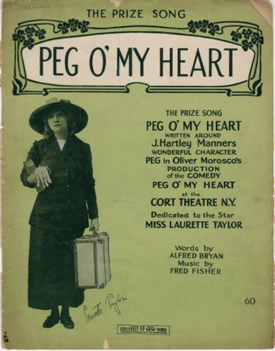 Sheet music for "Peg o' my heart", 1913. Museum of the City of New York. 70.49.148 