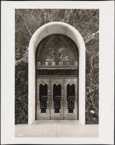 Wurts Bros. (New York, N.Y.) 608 Fifth Avenue. Goelet Building. Entrance. 1930. Museum of the City of New York. X2010.7.2.4906