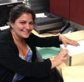 Archival Intern Suzanna Calev.