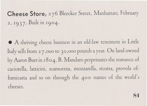Excerpt from "Changing New York: Photographs by Berenice Abbott." New York: E.P. Dutton & Company, Inc., 1939, 84. 