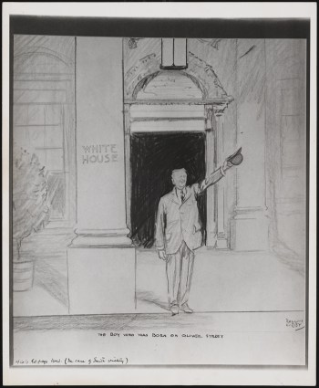 Cartoon which would have been published in "The World" if Smith had won the 1928 presidential election. 1928. Museum of the City of New York. 43.366.48