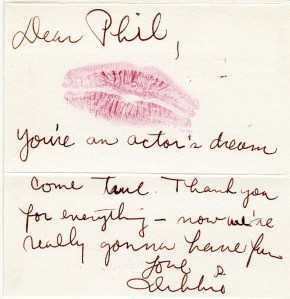 Note to Phil Friedman from Debbie Allen, 1986. Museum of the City of New York. 88.86.74.1