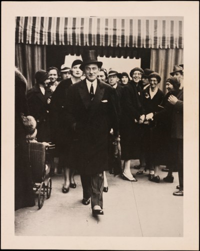 Unknown. Mayor Jimmy Walker walking down a street. ca. 1925-1935. Museum of the City of New York. F2012.58.866.