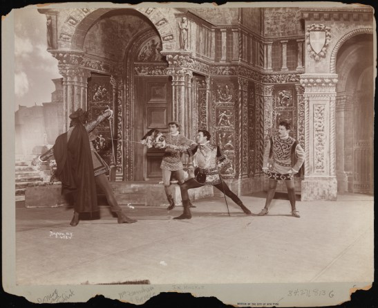 Byron Company. [James K. Hackett as Mercutio fights Campbell Gollan's Tybalt] 1899. Museum of the City of New York. 34.271.813G