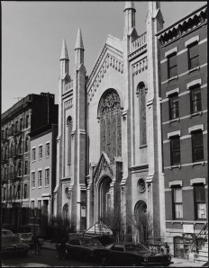 Edmund V. Gillon. Washington Square Methodist Church, 135-139 West 4th Street. ca. 1972. Museum of the City of New York. 2013.3.1.300