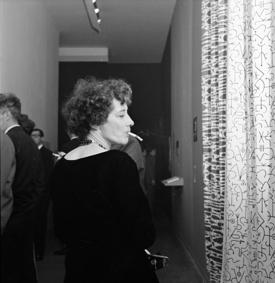 John Vachon, Frank Bauman, Stanley Kubrick, Museum of Modern Art [Art opening.], 1949, Museum of the City of New York, X2011.4.12063.71