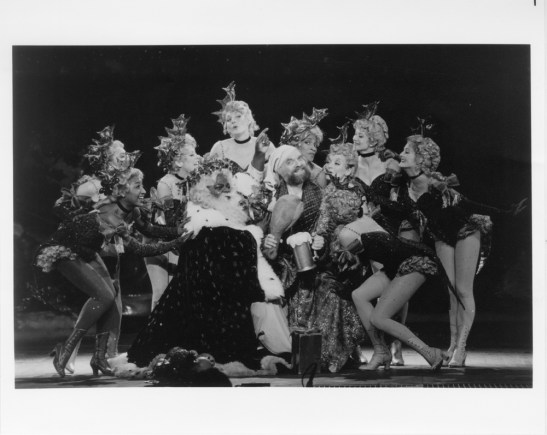 Joan Marcus [ as the Spirit of Christmas Present and Walter Charles as Scrooge.] 1994. Museum of the City of New York. F2013.41.1680