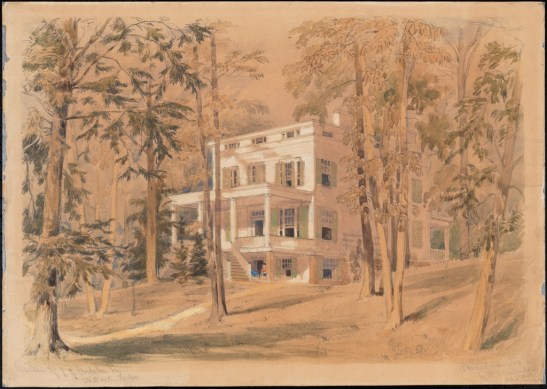 William Rickarby Miller. Residence of J. J. Audubon Esq. 1858. From J. Clarence Davies Collection of the Museum of the City of New York. 34.100.41.