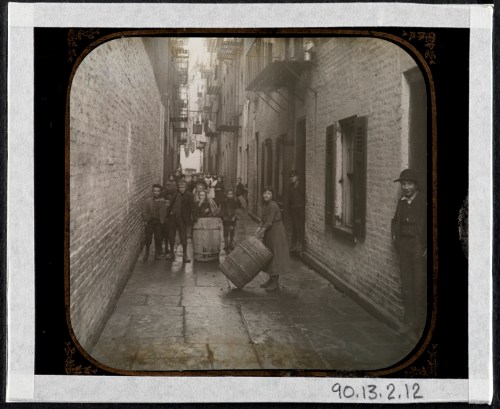 Jacob A. (Jacob August) Riis (1849-1914). Gotham Court, 38 Cherry Street -- Double and Single Alley. ca. 1890. Museum of the City of New York. 90.13.2.12.