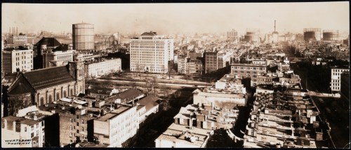 Wurts Bros. (New York, N.Y.) Elevated view of Stuyvesant Square and surrounding neighborhoods. ca. 1920-1935. Museum of the City of New York. X2010.7.2.23509.