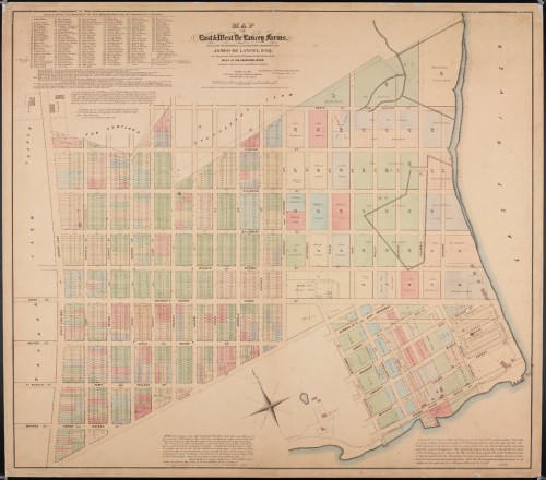 John Bute Holmes. Map of the East and West De Lancey Farms.  Museum of the City of New York. 29.100.2902.