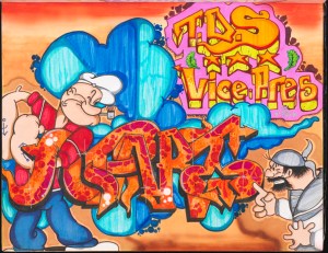 TDS Vice Pres. Part Page of TDS's black book in memory of Bear 167. ca. 1985. Museum of the City of New York. 94.114.271.6