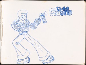 RIFF 170. Cash Page in Wicked Gary's piece book. 1972-1973. Museum of the City of New York. 94.114.277.12