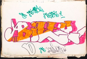 Billy 167. Billy Page in piece book. ca. 1980. Museum of the City of New York. 94.114.278.3