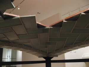 The completed ceiling. Unlike the edges of this model, which consist of five layers of tile, the vaulted ceiling consists of only three, allowing the viewer to comprehend the structure. 