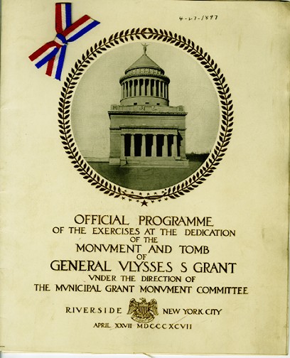 Program for the Dedication of Grant's Tomb, 1897, in the Collection on Civic Events.  Museum of the City of New York.