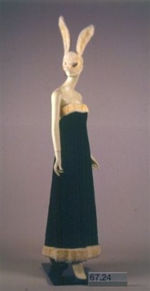 Halston (1932-1990). Evening dress and mask, 1966. Museum of the City of New York, 67.24AB.