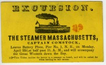 Excursion, Steamer Massachusetts, ca. 1880, in the Collection on City Infrastructure.  Museum of the City of New York. 50.161.40