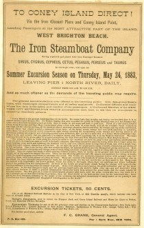 Iron Steamboat Company, 1883, in the Collection on City Infrastructure.  Museum of the City of New York. 54.252.2.
