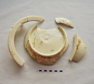 Chamber pot found in the almshouse privy. 