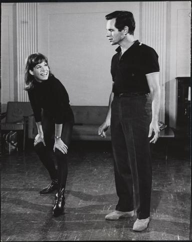 Unknown. Richard Chamberlain and Mary Tyler Moore during a rehearsal for "Breakfast at Tiffany's". 1966. Museum of the City of New York. 81.54.3968.
