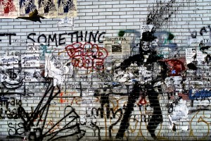 Shadowman by Richard Hambleton, New York Photo by Hank O'Neill