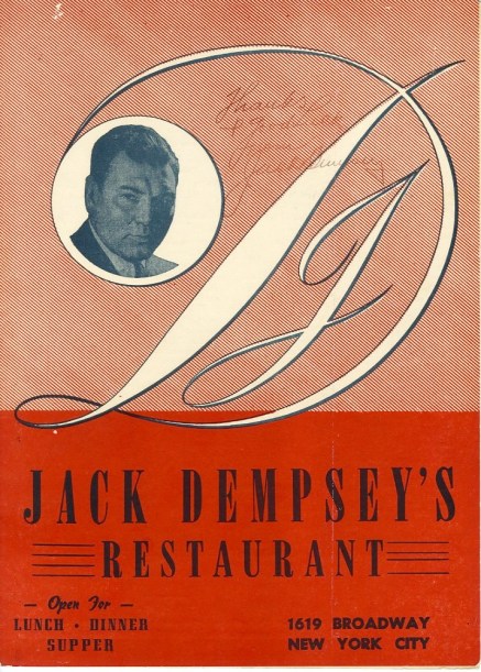Jack Dempsey's Restaurant, 1956, in the Collection on Dining and Hospitality. Museum of the City of New York. 85.55.1.