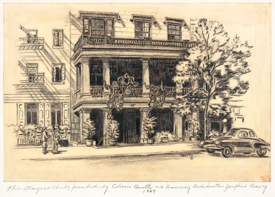 Josephine Barry. Player's Club, founded by Edwin Booth - 16 Gramercy Park Southern. 1947. 1947. Museum of the City of New York. 75.43.85