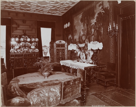 A dining room of the Theodore (?--Henry Osborne?) Havemeyer (sugar refiner) residence at Madison Avenue and 38th Street.