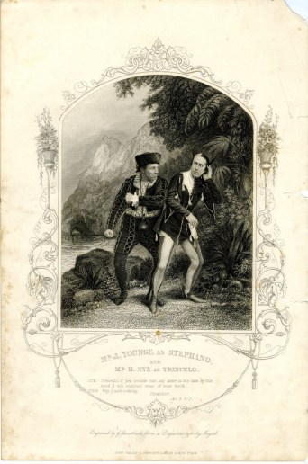 Mr. A Younge as Stephano and Mr. H. Nye as Trinculo, ca. 1848. John Tallis & Company, printer. Museum of the City of New York. Theatrical production files.