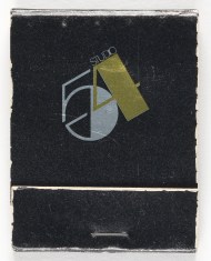Studio 54 matchbook, ca. 1980, in the Collection on Culture and Entertainment. Museum of the City of New York. 2013.8.13.
