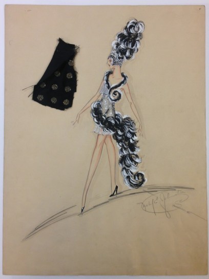 Mabel E. Johnston. [Dress and swatch for unidentified show.] ca. 1925. Museum of the City of New York. 67.88.3