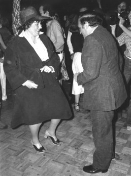 Photographer unknown. Portrait of Bella Abzug and Lester Persky dancing, 1977. Museum of the City of New York. 2002.1.1.82.