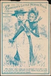 Printed by Gies & Co. Use Carter's Little Nerve Pills. 1870-1900. Museum of the City of New York. F2012.99.84