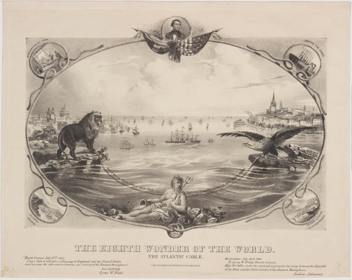 Print issued by Kimmel & Forster. The Eighth Wonder of the World. The Atlantic Cable, 1866. Museum of the City of New York, 29.100.1531.