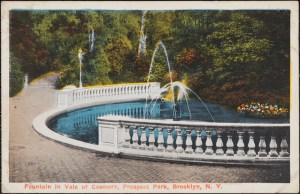 Fountain in Vale of Cashmere, Prospect Park, Brooklyn, N. Y. ca. 1910. Museum of the City of New York. F2011.33.776