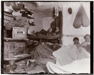 Jacob A. Riis. [Lodgers in a crowded Bayard Street tenement - "Five cents a spot."], ca. 1890 Museum of the City of New York. 2008.2.8