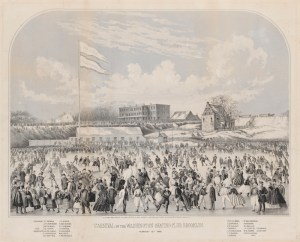 Lithograph issued by G. E. Jones. Carnival of the Washington Skating Club, Brooklyn. February 10th, 1862. Museum of the City of New York. 47.89