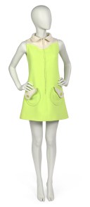 Mini dress in chartreuse worsted wool by Emanuel Ungaro, 1968-1969. Museum of the City of New York, 72.142.3.