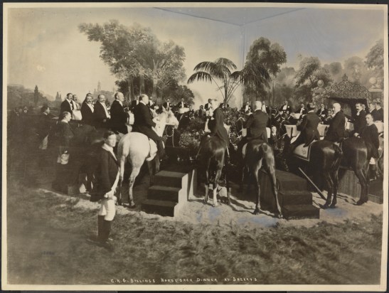 C.K.G. Billings Horseback Dinner at Sherry's.