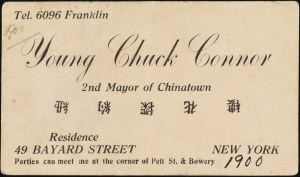 Young Chuck Connor, 2nd Mayor of Chinatown. 1900. Museum of the City of New York. 40.343.2