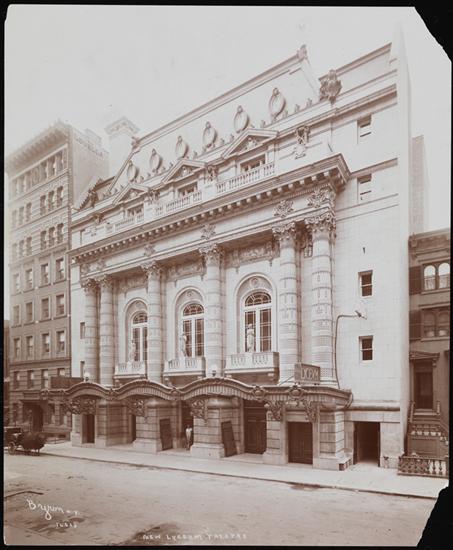 Byron Company (New York, N.Y.) Theatre, Lyceum (New) 149 West 45th Street. 1903. Museum of the City of New York. 93.1.1.1557.