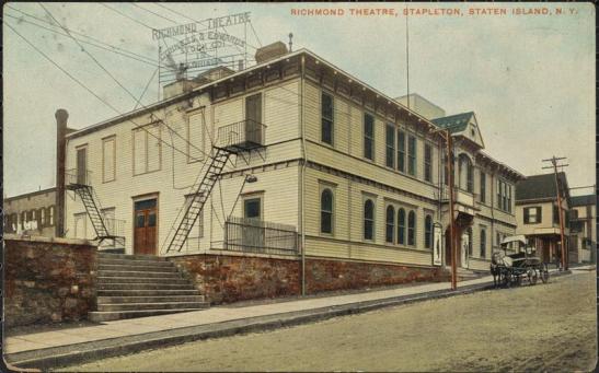 Temme Co. postcard of Richmond Theatre, Stapleton, Staten Island, N.Y. ca. 1908. Museum of the City of New York. X2011.34.2604.