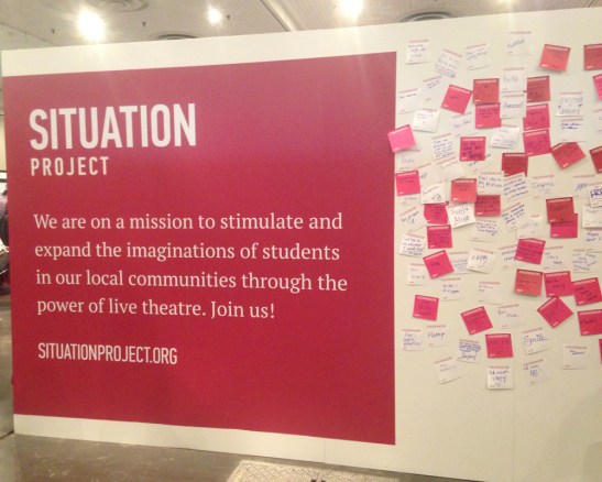 Situation Project post-it board. Prompt: #theatremakesme. BroadwayCon 2017 - Day 1. 